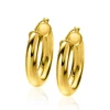 New Zinzi gold plated zilveren gladde oorringen 30x6mm rond ZIO2278G