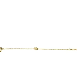 Best Zinzi gold plated zilveren armband met verbonden hartjes, witte zirkonia's 17-19cm ZIA2493Y