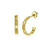 Sale Zinzi gold plated zilveren oorsieraden met figaro schakels 17x3mm ZIO2291G