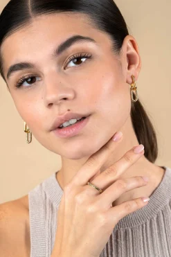 Sale Zinzi gold plated zilveren ring met sierlijk gevlochten touweffect 2,6mm breed ZIR2553G