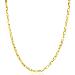 Online Zinzi gold plated zilveren ketting met venetiaanse schakels 3mm breed 42-45cm ZIC2587