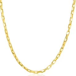Online Zinzi gold plated zilveren ketting met venetiaanse schakels 3mm breed 42-45cm ZIC2587