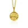 Sale Zinzi gold plated zilveren hanger zonnestralen rond 15mm ZIH2296 (zonder collier)