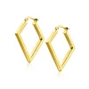 Sale Zinzi gold plated zilveren oorringen 20mm met vierkante vorm buisdikte 2mm ZIO2336G