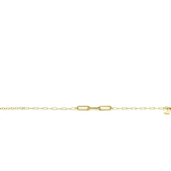 Clearance Zinzi gold plated zilveren schakelarmband met 3 grote ovale schakels 16,5-19,5cm ZIA2522