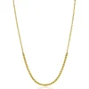 Zinzi gold plated zilveren jasseron ketting met bolletjes schakels (2,5mm breed) in het midden 40-45cm ZIC2640G