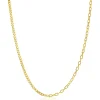 New Zinzi gold plated zilveren multi-schakelketting met gourmet en paperclip schakels 2,7mm breed 43-45cm ZIC2468G