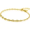 Best Zinzi gold plated zilveren armband met aflopende marine-schakels (3,8mm breed) 17–20cm ZIA2762G
