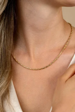 Hot Zinzi gold plated zilveren schakel ketting 2,3mm breed 43-45cm ZIC2648G