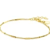 Discount Zinzi gold plated zilveren gourmet armband met staafjes 1,6mm breed 16-19cm ZIA2366G