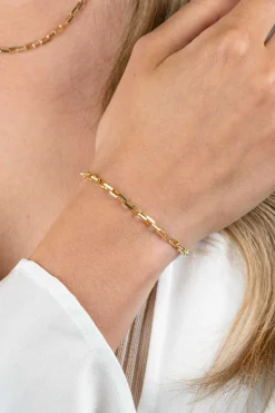 New Zinzi gold plated zilveren armband met venetiaanse schakels 3mm 16,5-19,5cm ZIA2587