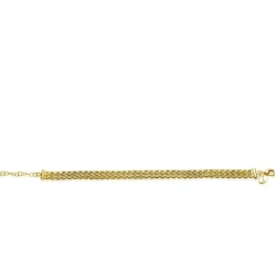 Discount Zinzi gold plated zilveren armband met 8mm brede rolex-style schakel 16,5-20cm ZIA2289G