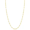 Online Zinzi gold plated zilveren slangen-ketting met vierkant geslepen schakels en 40 verfijnde glanzende bolletjes (2,5mm breed) 43-45cm ZIC2471G