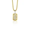 Sale Zinzi gold plated zilveren vierkant plaatje als hanger 15mm vol bezet met witte zirconia's ZIH2299 (zonder collier)