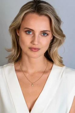 Sale Zinzi gold plated zilveren vierkant plaatje als hanger 15mm vol bezet met witte zirconia's ZIH2299 (zonder collier)