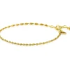 Outlet Zinzi gold plated zilveren singapore armband met glinsterende gedraaide schakels 1,9mm breed 17-20cm ZIA2585G