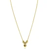 Hot Zinzi gold plated zilveren ketting 42-45cm met hart en 8 glanzende donuts ZIC2760