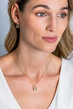 Discount Zinzi gold plated zilveren slot-hanger 15mm met zon-motief en witte zirconia ZIH2356 (zonder collier)