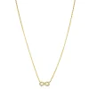 Zinzi gold plated zilveren ketting met Infinity teken, vol bezet met witte zirconia's 42-45cm ZIC2597Y