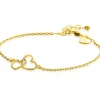 Sale Zinzi gold plated zilveren armband met 2 verbonden hartjes 16,5-19,5cm ZIA2513G
