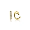 Online Zinzi gold plated zilveren hanger met witte zirconia's om je oorbedels aan te hangen ZIH2CHG