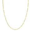 Clearance Zinzi gold plated zilveren gourmet ketting 45cm met staafjes 1,6mm breed ZIC2366G