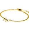New Zinzi gold plated zilveren multi-look armband met sierlijke strik 17-20cm ZIA2677