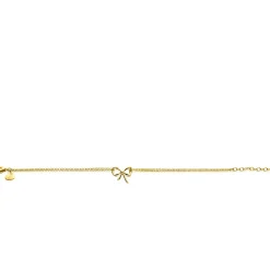 New Zinzi gold plated zilveren multi-look armband met sierlijke strik 17-20cm ZIA2677