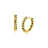 Hot Zinzi gold plated zilveren oorringen bolletjes motief 13,5x2,5mm ZIO923G