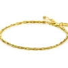 New Zinzi gold plated zilveren schakel armband 2,3mm breed 18-21cm ZIA2648G