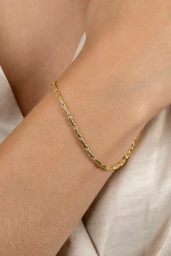 New Zinzi gold plated zilveren schakel armband 2,3mm breed 18-21cm ZIA2648G