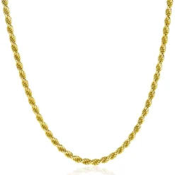 Sale Zinzi gold plated zilveren koord ketting 2,6mm breed 42-45cm ZIC2386G