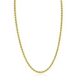 Sale Zinzi gold plated zilveren koord ketting 2,6mm breed 42-45cm ZIC2386G