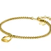 Outlet Zinzi gold plated zilveren gourmet armband met trendy slotje als bedeltje 16,5-19,5cm ZIA2354G