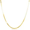 Clearance Zinzi gold plated zilveren platte slangen-ketting 45cm 1,9mm breed ZIC2360