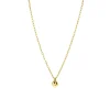 Online Zinzi gold plated zilveren paperclip schakelketting met bol hart hanger 9mm, 42-45cm ZIC2661