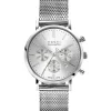 Discount Zinzi horloge CHRONOGRAPH 34mm zilverkleurige wijzerplaat met datum en chronometers, stalen kast, stalen mesh band 18mm ZIW1502