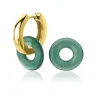 Best Zinzi oorbedels rond 12mm groen agaat ZICH2274G (zonder oorringen)