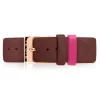 Outlet Zinzi Retro leren horlogeband paars roségoudkleurige stalen sluiting 18mm RETBAND16