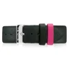Outlet Zinzi Retro leren horlogeband zwart zilvergekleurde stalen sluiting 18mm RETBAND3