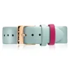 Discount Zinzi Retro leren horlogeband aquablauw roségoudkleurige stalen sluiting 18mm RETBAND24