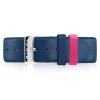 Zinzi Retro leren horlogeband blauw zilvergekleurde stalen sluiting 18mm RETBAND7