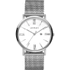 Online Zinzi Roman horloge witte wijzerplaat stalen kast stalen mesh band 34mm extra dun ZIW506M