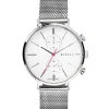 Hot Zinzi Traveller horloge witte wijzerplaat en kast stalen mesh band 39mm dual time ZIW706M