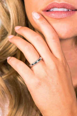 New Zinzi zilveren aanschuifring parelrand wit 3,5mm ZIR1593