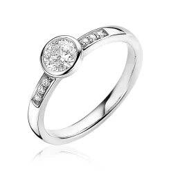 New Zinzi zilveren aanschuifring rond wit 6,3mm ZIR1662