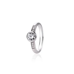 New Zinzi zilveren aanschuifring rond wit 6,3mm ZIR1662