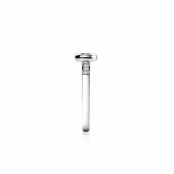 New Zinzi zilveren aanschuifring rond wit 6,3mm ZIR1662