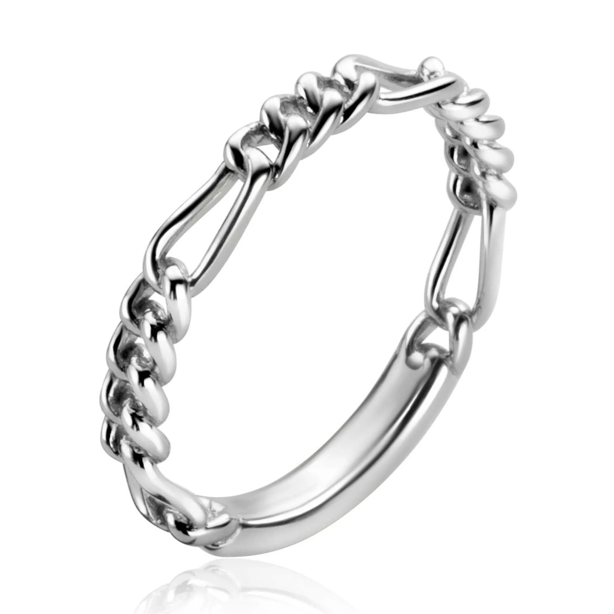 Sale Zinzi zilveren aanschuifring met figaro schakel 3mm ZIR2291
