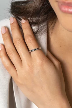 New Zinzi zilveren aanschuifring met zeven ster-zettingen, bezet met witte zirconia's 3mm breed ZIR2491